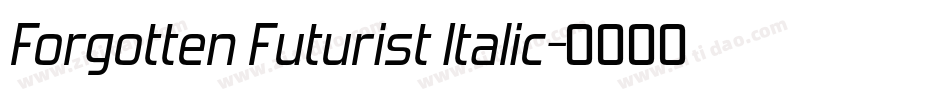 Forgotten Futurist Italic字体转换